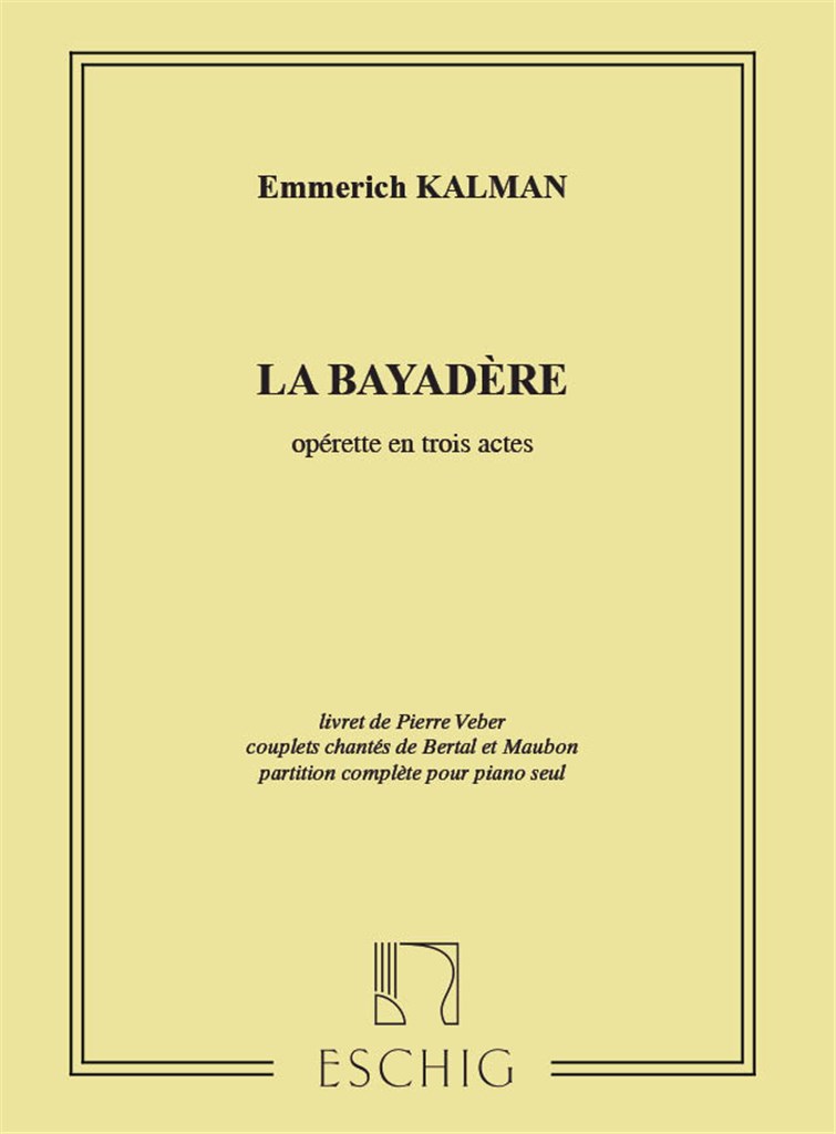 La Bayadere Chant-Piano